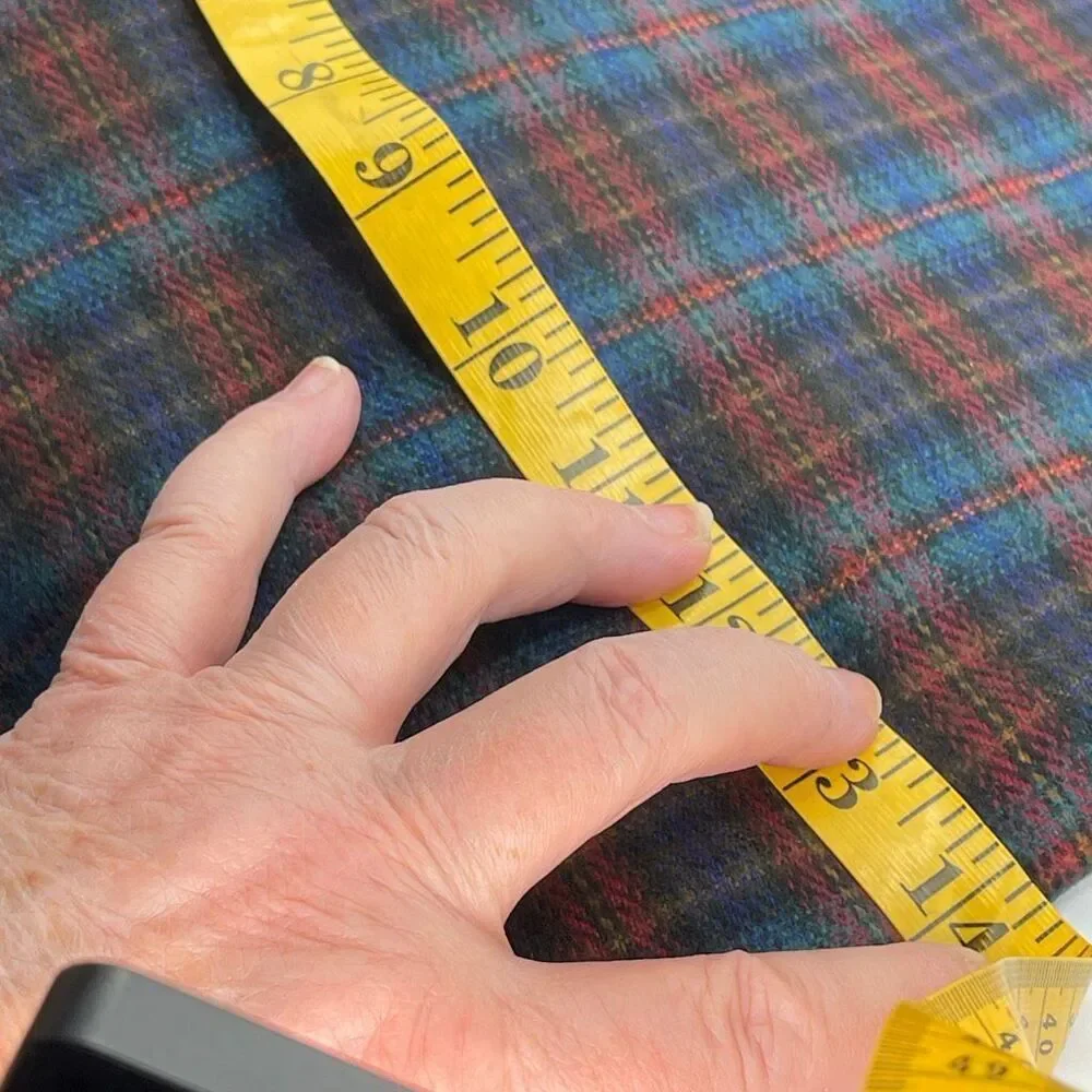 Vintage Christian Dior plaid 56”X11.5” scarf fringe